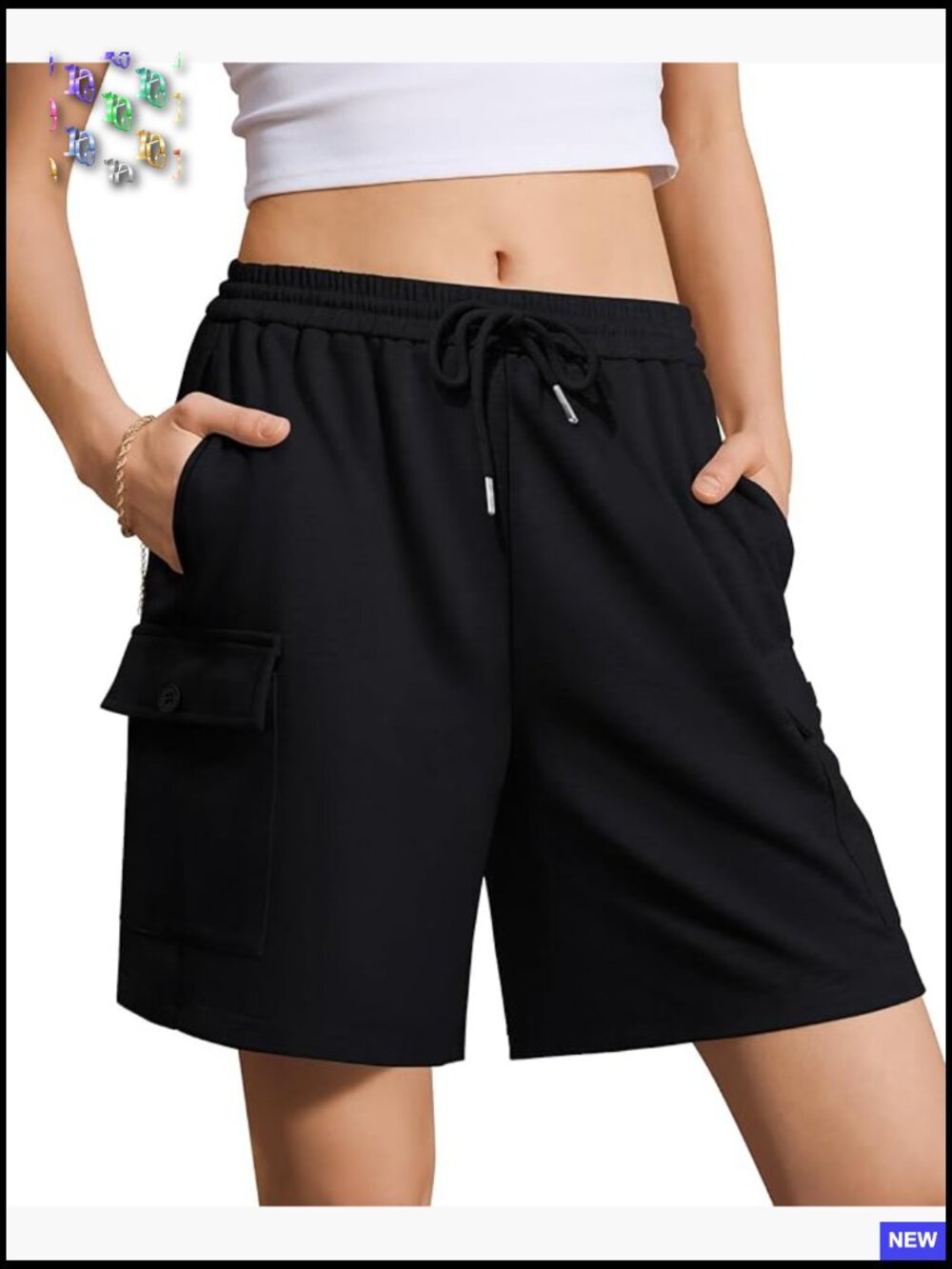 Women's Bermuda Cargo Shorts Cotton Comfy Casual Hiking Active Wear with Pockets